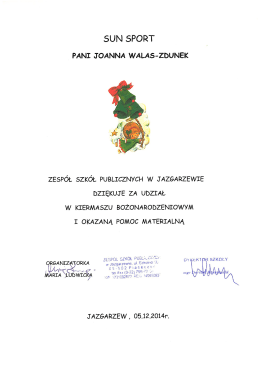 2014 - Zielone szkoły