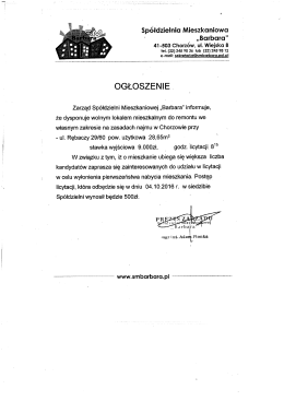 Page 1 Spółdzielnia Mieszkaniowa - „Barbara” 41