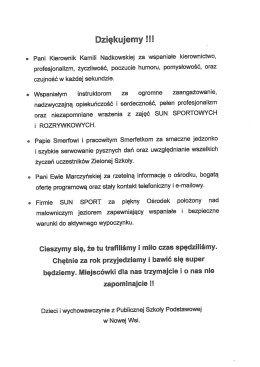 141 - Zielone szkoły