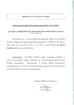 zastępca dyrektora ds. ekonomiczno