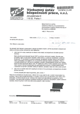 Stanovisko V&Uacute;BP k &uacute;pravě zevněj&scaron;ku hasičů v př&iacute;m&eacute; souvislosti s