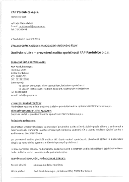 Page 1 PAP Pardubice o.p.s. technický úsek vyřizuje: Radek Musil E