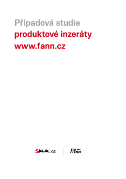 Případová studie produktové inzeráty www.fann.cz