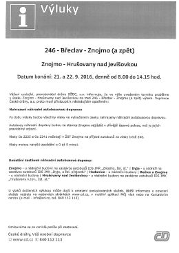 V&yacute;luka Znojmo - Hru&scaron;ovany nad Jevi&scaron;ovkou