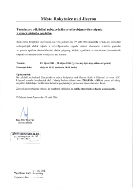 Termín a informace zde ke stažení