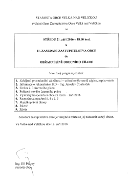 Svol&aacute;n&iacute; 11. zased&aacute;n&iacute; zastupitelstva obce
