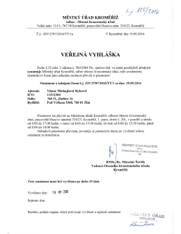 veřejná vyhláška, Viktor Michajlovič Rybovič, Zlobice 16