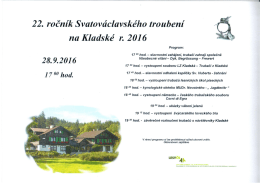 Kladská 28.09.2016 - 22. ročník Svatováclavského troubení na