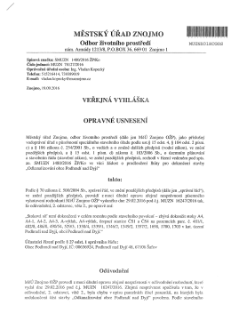 Veřejná vyhláška