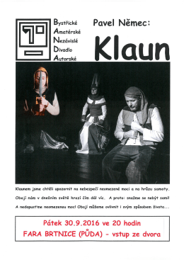 Divadeln&iacute; představen&iacute; Klaun