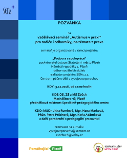 Pozv&aacute;nka na semin&aacute;ř