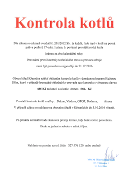 Informace  - Křesetice