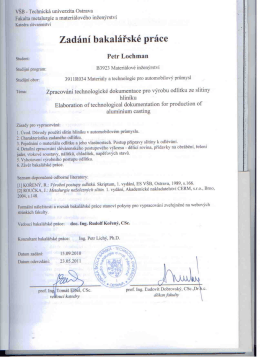 Zadání bakalářské práce - FMMI