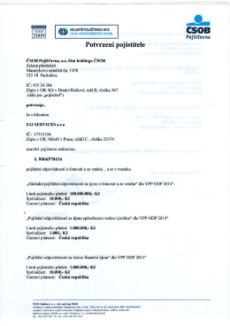 Potvrzen&iacute; pojistitele