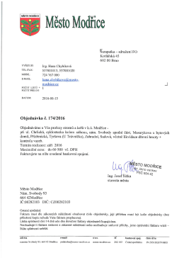 Page 1 MĚSTO MODŘICE [ěsto Modřice Šarapatka – sdružení FO