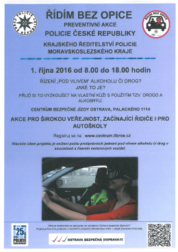 Page 1 ŘÍDÍM BEZ OPICE PREVENTIVNÍ AKCE POLICIE ČESKÉ