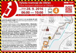 Page 1 A Výluka tramvají do Obřan Tram transport diversion to