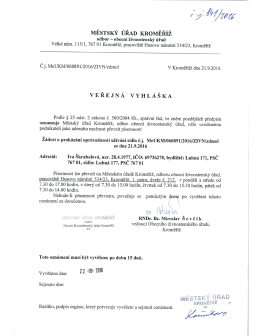 MěÚ Kroměříž, odbor živnostenský