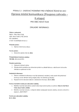 Oprava místní komunikace (Poupova zahrada - II
