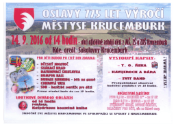 Oslavy výročí městyse Krucemburk