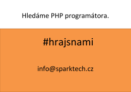 Hledáme PHP programátora.