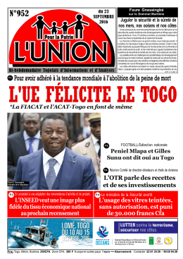 L`Union N°952 - République Togolaise