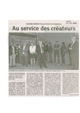 Page 1 Le nouvel hôtel d`entreprises « l`Envol » dans la zone d`ac