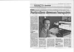 Page 1 NANCY > économie L`EST RÉPUBLICAIN I LUND I 19