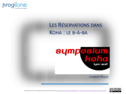 Les réservations dans Koha : le B-A-BA