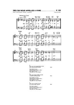 DIEU QUI NOUS APPELLES A VIVRE—— K 158