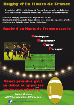 flyer de présentation - Rugby d`en Hauts de France