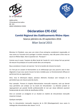 Declaration CFE CGC CRE Rhone Alpes - CFE