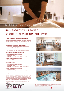 OFFRE SPECIALE FRANCE