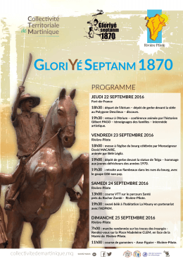télécharger le programme de Gloriyé Septanm 1870