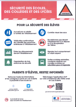 la circulaire - Lycée Privé Jean XXIII