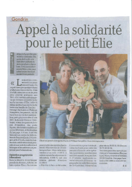 Page 1 Gondrin Appel&agrave;la solidarit&eacute; Atteint d`une infirmit&eacute; motrice