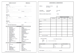 Fiche adh&eacute;sion 2016/2017 - Centre Alfred-de