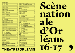 formulaire abonnement SNO - Scène Nationale d`Orléans