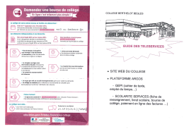 plaquette teleservices - Collège Marcellin Berthelot – Bègles