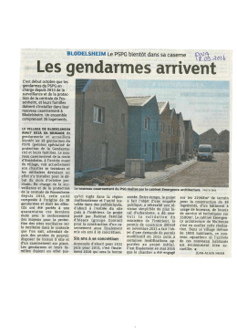 Page 1 BlooElsHEIM Le PSPG bientôt dans sa caserne : gol Les