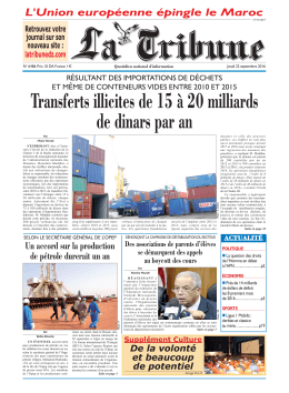 Transferts illicites de 15 à 20 milliards de dinars par an