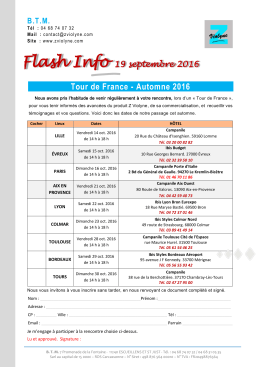 Flash info n° 11 20 Septembre 2016