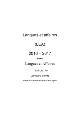 Brochure LEA BCMS 2016 - Université Paris