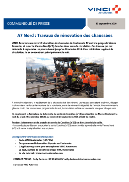 Travaux de r&eacute;fection de chauss&eacute;e sur l`autoroute