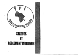 FPI Statuts et Reglement interieur