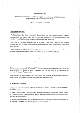 Page 1 RAPPORT DU JURY de l`examen professionnel pour l`accès