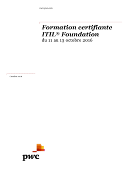 Formation certifiante ITIL® Foundation