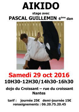 Pascal Guillemin à Nantes samedi 29 octobre