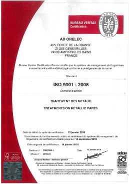 Certificat ISO 9001