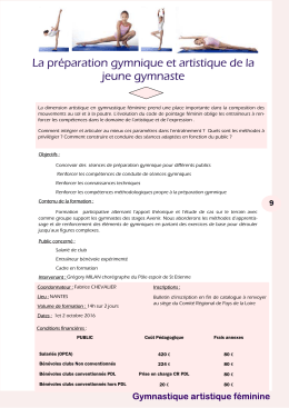 programme - Fédération Française de Gymnastique